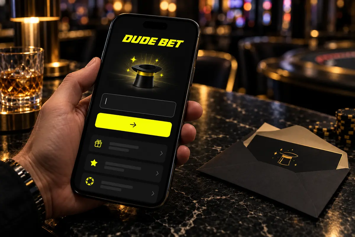 Введення промокоду Dude Bet у розділі «Бонуси»